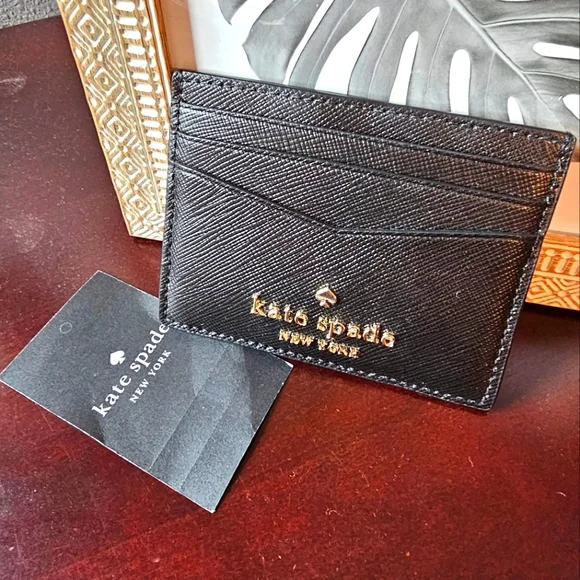 Kate Spade Black Saffiano Leather Small Wallet NWT - Picture 1 of 6